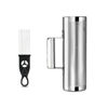 Picture of Soulmate Guiro Instrument Stainless Steel Guiro 8" 3" Professional Metal Percussion Shaker with Scraper, Band Accompaniment Sand Hammer Guiro Latin Instruments for Live Performance