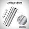 Picture of Soulmate Guiro Instrument Stainless Steel Guiro 8" 3" Professional Metal Percussion Shaker with Scraper, Band Accompaniment Sand Hammer Guiro Latin Instruments for Live Performance