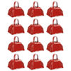 Picture of Blue Panda 12 Pack 3-inch Cowbells with Handle, Red Hand Percussion Cow Bells Noise Makers for Sporting Events, School Celebrations, Sports Parties, Football Games Noise Makers