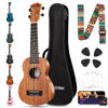 Picture of AODSK Soprano Ukulele for Beginner 21 Inch Ukelele with Gig Bag Strap Nylon String 4 Picks Holiday Gift