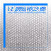 Picture of 2-Pack Bubble Cushioning Nylon Wrap Rolls, 3/16" x 12" x 72' ft Total, Perforated Every 12", 20 Fragile Stickers for Packaging, Shipping, Mailing