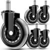Picture of RidRed Office Chair Wheels - Replacement Rubber Wheels - Universal Fit 3 Inch Chair Casters, Heavy-Duty Chair Wheels, Noise Free, Fits 98% Chair, for All Floor (5)