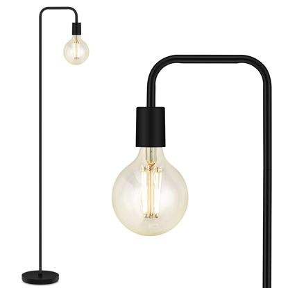 Picture of BoostArea Floor Lamp, Industrial Floor Lamp, 63 Inch Standing Lamp, E26 Socket, On/Off Footswitch, Whole Metal, ETL Listed, Modern Floor Lamp for Bedroom, Living Room, Minimalist, Vintage, Mid Century