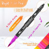 Picture of Soucolor Art Brush Markers Pens for Adult Coloring Books, Aesthetic Cute School Supplies, 34 Colors Numbered Dual Tip (Brush and Fine Point) Marker Pen for Kids Note taking Planner Calligraphy Drawing