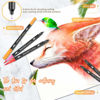 Picture of Soucolor Art Brush Markers Pens for Adult Coloring Books, Aesthetic Cute School Supplies, 34 Colors Numbered Dual Tip (Brush and Fine Point) Marker Pen for Kids Note taking Planner Calligraphy Drawing