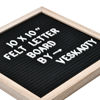 Picture of Felt Letter Board with 294 Letters, Numbers & Symbols - 10 x 10 inch Changeable Message Board with Wooden Frame Wall Mount Hook, (Black Board & Wood Frame)