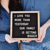 Picture of Felt Letter Board with 294 Letters, Numbers & Symbols - 10 x 10 inch Changeable Message Board with Wooden Frame Wall Mount Hook, (Black Board & Wood Frame)