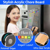 Picture of PigPotParty Acrylic Magnetic Chore Chart for Kids, 12"x16" Reward Responsibility Chart, Chores Checklist, 2 Weekly Dry Erase Fridge Board for Teens Adult Family Multiple Kids, w/ 12 Markers & Towel