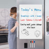 Picture of LYZZXI Magnetic Fridge White Board Paper, 8" x 12" 2 Pack Small Dry Erase Board Sheet for Organizer and Planner, Kitchen Refrigerator Whiteboard for Family to-do List, Includes Markers and Eraser
