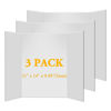 Picture of AKONEGE 3Pcs Small Trifold Poster Board, 21 x 14 inches White Tri Fold Poster Boards Corrugated Presentation Board Science Fair Display Boards for School Fun Projects, Exhibitions and Business