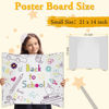 Picture of AKONEGE 3Pcs Small Trifold Poster Board, 21 x 14 inches White Tri Fold Poster Boards Corrugated Presentation Board Science Fair Display Boards for School Fun Projects, Exhibitions and Business