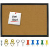 Picture of OWLKELA Cork Bulletin Board 17.7"X 13.3", Notice Pin, Ideal for Office & Home Decor, School Message or Vision