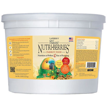 Picture of LAFEBER'S Classic Nutri-Berries Pet Bird Food, Made with Non-GMO and Human-Grade Ingredients, for Parrots, 3.25 lb