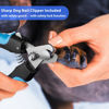 Picture of Dog Nail Grinder, Dog Nail Trimmers and Clippers Kit, Super Quiet Electric Pet Nail Grinder, Rechargeable, for Small Large Dogs & Cats Toenail & Claw Grooming,3 Speeds, 2 Grinding Wheels (A-Dark Blue)