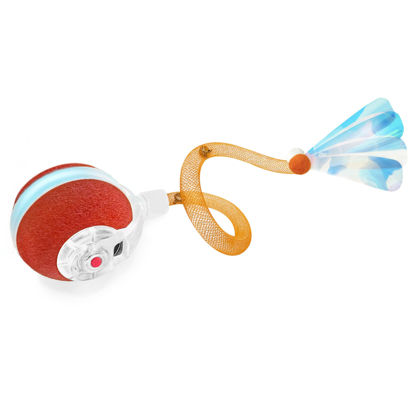 Picture of Jkanti Interactive Cat Toys for Indoor Cats,The 3rd Generation Agile Moving Cat Ball with Elastic Mesh Tail,Automatic Cat/Kitten Toys for Bored Indoor Adult Cats,Motion Activated