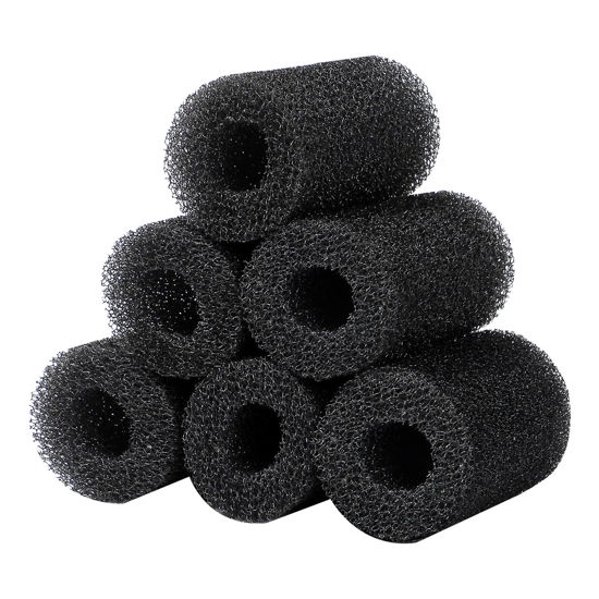 Picture of AQUANEAT 6-Pack Pre-Filter Sponge for Aquarium Shrimp Fry Fish Tank Filter 0.8” Intake, Replacement Foam Cover