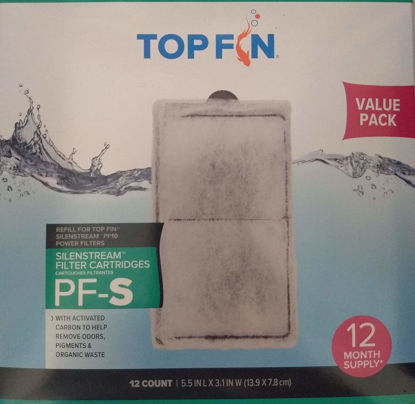 Picture of Top Fin Silenstream PF-S Refill for PF10 Power Filters 5.5in x 3.1- (12 Count) 1 Year Supply