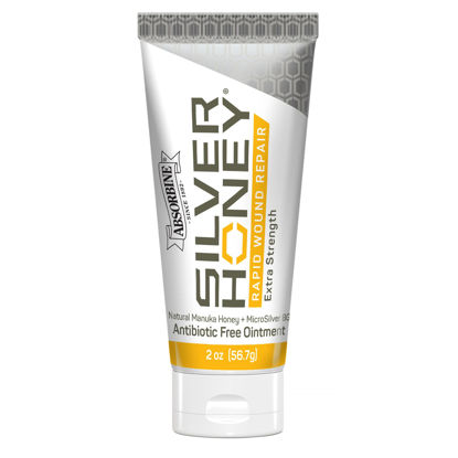 Picture of Absorbine Silver Honey Rapid Wound Repair Ointment 2oz Tube, Medical Grade Manuka Honey & MicroSilver BG
