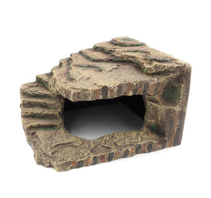 Picture of Resin Reptile Hideouts Cave Habitat Decor for Gecko Leopard Lizards Toad Turtle (B- Extra Large)