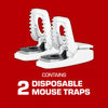 Picture of Tomcat Press 'N Set Mouse Trap for Indoor or Outdoor Use, Plastic Spring-Loaded Mouse Killer with Grab Tab, 2 Traps