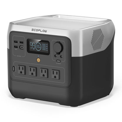 Picture of EF ECOFLOW Portable Power Station RIVER 2 Pro, 768Wh LiFePO4 Battery, 70 Min Fast Charging, 4X800W (X-Boost 1600W) AC Outlets, Solar Generator for Outdoor Camping/RVs/Home Use Black