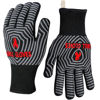 Picture of QUWIN BBQ Gloves, Oven Gloves 1472℉ Extreme Heat Resistant, Grilling Gloves Silicone Non-Slip Oven Mitts, Kitchen Gloves for BBQ, Grilling, Cooking, Baking-1 Pair… (Black, One Size Fits Most)