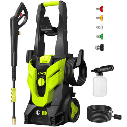 Picture of Electric Pressure Washer, 4200 PSI 2.5 GPM Power Washer with 4 Quick Connect Nozzles, High Pressure Cleaning Machine with Foam Cannon for Cars/Fences/Driveways/Patios/Home Cleaning