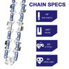 Picture of 4 Pack 16 Inch Chainsaw Chain for Stihl MS 170, MS 180 C - 3/8" LP Pitch, 043'' Gauge, 55 Drive Links