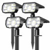 Picture of NYMPHY Solar Lights Outdoor Waterproof IP68, 56 LED 3 Lighting Modes Solar Powered Garden Yard Spot Solar Lights for Outside Landscape- 4 Pack (Cool White)