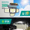 Picture of Solar Outdoor Lights - 3000LM 188 LED Motion Sensor Outdoor Lights, 4 Heads IP65 Waterproof Powered Security Flood Lights, 270°Wide Lighting Angle Wall Light with Sensors for Backyard Yard