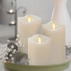 Picture of Matchless Candle Co. by Luminara Set of 3 (3" x 4.5",5.5",6.5") Flameless LED Flickering Battery Candle Moving Flame Pillar, Melted Edge, Real Wax Smooth Finish (Unscented)