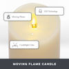 Picture of Matchless Candle Co. by Luminara Set of 3 (3" x 4.5",5.5",6.5") Flameless LED Flickering Battery Candle Moving Flame Pillar, Melted Edge, Real Wax Smooth Finish (Unscented)