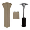 Picture of Easy-Going Patio Heater Cover with Zipper and Storage Bag, Waterproof Outdoor Heater Cover Dustproof, UV-Resisant, Wind-Resistant (89"H x 33"D x 19"B, Camel)
