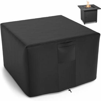 Picture of NUPICK 30 Inch Square Fire Pit Cover for Propane Fire Pit/Table, 100% Waterproof Cover Fits 28/30/32 Inch Fire Pit, All Weather Resistant