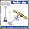 Picture of Tondiamo 2 Pcs Universal Gas Valve Key Fireplace Key for Gas Fire Pits Polished Brass Replacement Gas Key for Outdoor Gas Fireplace Fits Both 1/4-inch and 5/16-inch Turn Ball (Silver,3 Inch)