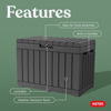 Picture of Keter Kentwood 50 Gallon Resin Deck Box-Organization and Storage for Patio Cushions, Throw Pillows and Garden Tools, Dark Grey