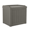Picture of Suncast 22 Gallon Indoor or Outdoor Backyard Patio Small Storage Deck Box with Attractive Bench Seat and Reinforced Lid, Stone Gray