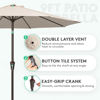 Picture of JEAREY 9FT Outdoor Patio Umbrella Outdoor Table Umbrella with Push Button Tilt and Crank, Market Umbrella 8 Sturdy Ribs UV Protection Waterproof for Garden, Deck, Backyard, Pool (Beige)