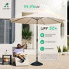 Picture of JEAREY 9FT Outdoor Patio Umbrella Outdoor Table Umbrella with Push Button Tilt and Crank, Market Umbrella 8 Sturdy Ribs UV Protection Waterproof for Garden, Deck, Backyard, Pool (Beige)