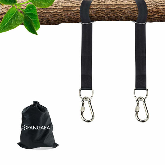 Picture of Tree Swing Hanging Straps Kit, Heavy Duty Holds 2200LBS 5FT Extra Long, with Safer Lock Snap Carabiners & Carry Pouch Bag