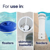 Picture of HTH 42049 Pool Care 1" Chlorine Tabs, Swimming Pool Sanitizer with Added Clarifier - Eliminates Bacteria & Algae, Makes Water Clean & Crystal Clear, Sanitizes & Protects - Slow Dissolving, 1.5 lbs