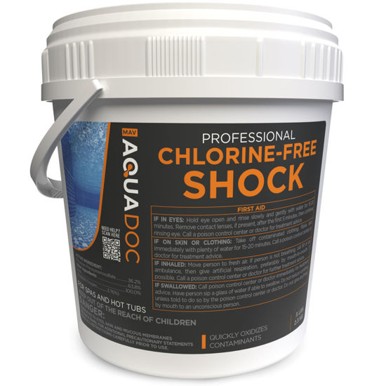 Picture of Non-Chlorine Spa Shock for Hot tub - Chlorine Free Hot Tub Shock Treatment & Enhanced Shock to Assist Bromine & Chlorine Shock - Suitable Chlorine Free Shock Oxidizer - Aquadoc - 5lbs