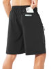 Picture of NORTHYARD Men's Athletic Running Shorts Quick Dry Workout Shorts 7"/ 5"/ 9" Lightweight Sports Gym Basketball Shorts Hiking Exercise Black-9inch L