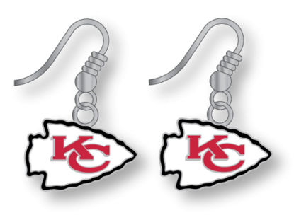 Picture of Aminco NFL Kansas City Chiefs Logo Dangler Earrings , Silver, Size 2.5