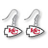 Picture of Aminco NFL Kansas City Chiefs Logo Dangler Earrings , Silver, Size 2.5