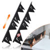 Picture of Stainless Steel Stove Gap Covers,Stove Gap Filler, Range Trim Kit, Stove Gap Guards, Heat Resistant and Easy to Clean, Easy retractable Length 13.8" to 27.5", Width 0.79",Black(2PCS)