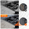 Picture of Stainless Steel Stove Gap Covers,Stove Gap Filler, Range Trim Kit, Stove Gap Guards, Heat Resistant and Easy to Clean, Easy retractable Length 13.8" to 27.5", Width 0.79",Black(2PCS)