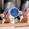 Picture of Grout Pen White Tile Grout Paint Marker: Waterproof Tile Grout Colorant and Sealer Pens for Cleaner Looking Floors & Whitener Without Bleach - Narrow 5mm, 2 Pack with Extra Tips (7mL) - White