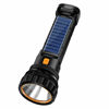 Picture of E-SHIDAI Solar/Rechargeable Multi Function 1000 Lumens LED Flashlight, with Emergency Strobe Light and 1200 Mah Battery, Emergency Power Supply and USB Charging Cable, Fast Charging (1PC)
