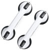 Picture of Grab Bars for Bathtubs and Showers, 2 Pack Shower Handle 12 Inch Strong Suction Shower Bar, Safety Bars for Shower Chair, Bathroom Grab Bar for Senior (Black White)